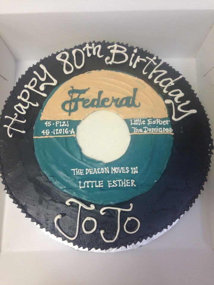 Custom record birthday cake